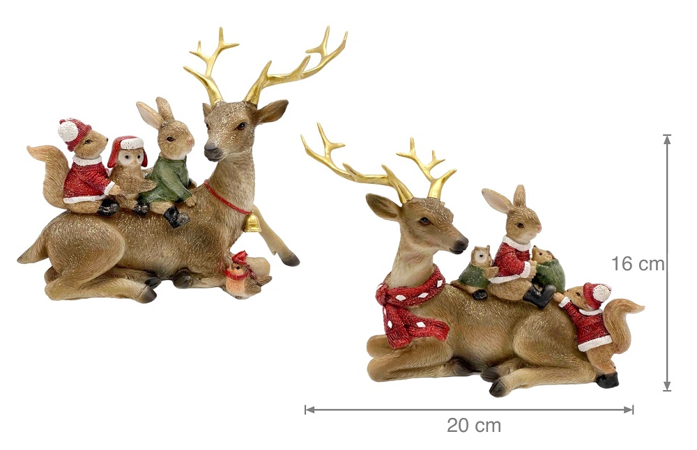 V637-XMS31122-202508260825-00 bulk 6 Xmas Deer & Friends Assort 20cm - Image 1