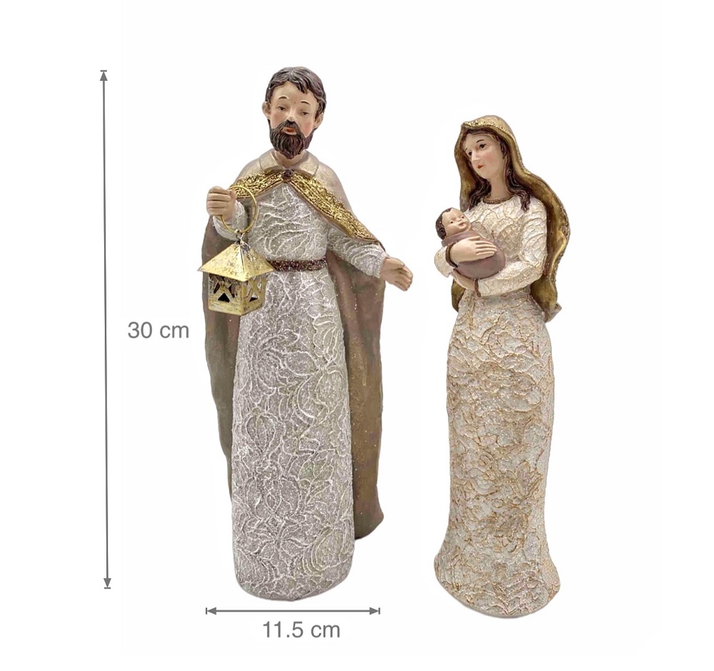 V637-XMS31139-202508260825-00 bulk 4 Xmas White Nativity Deco Assort 30cm - Image 1