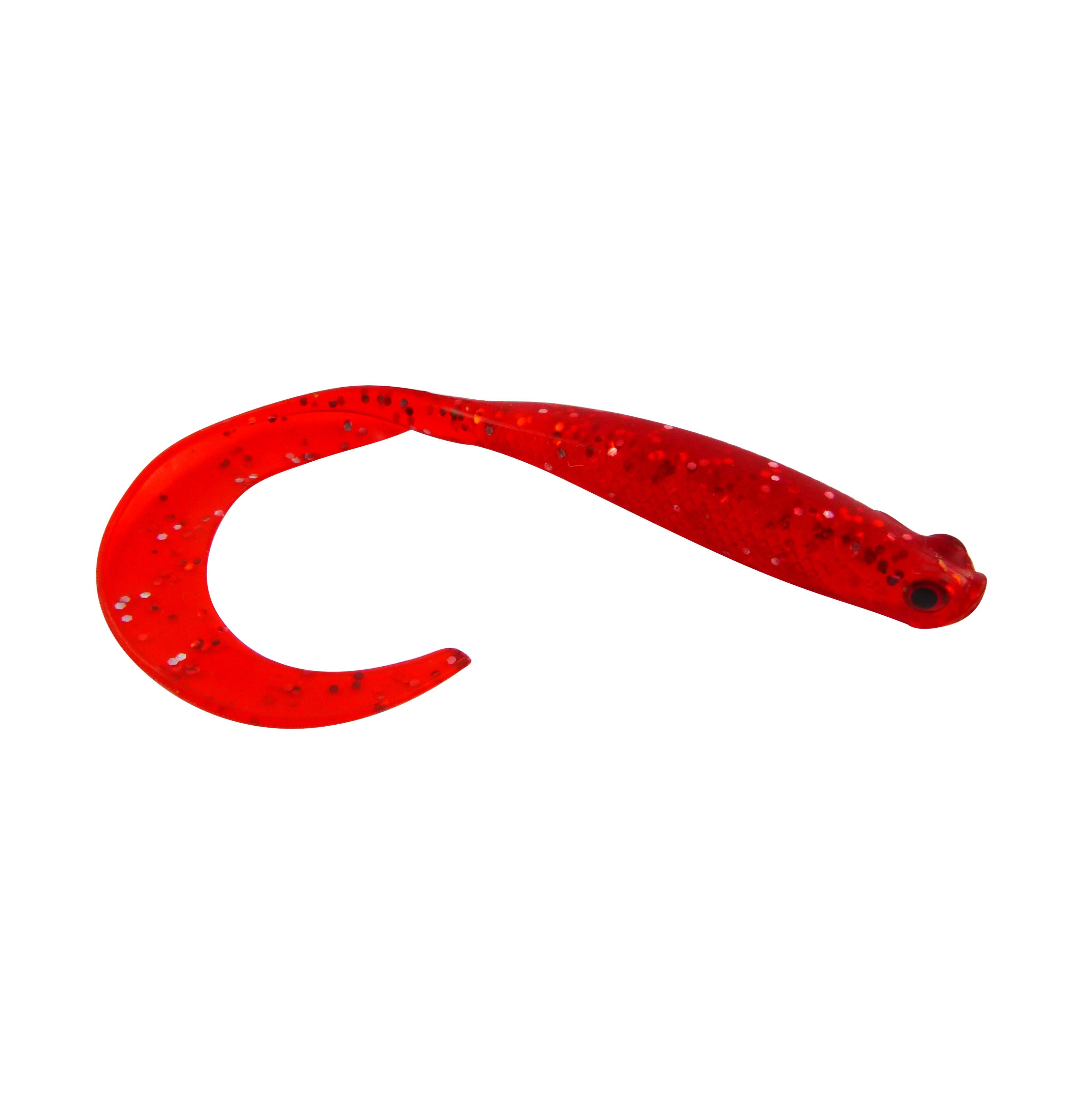 V658-93MC000051050-202507311335-00 Swimerz 100 mm VTail Soft Plastic Lure, Red Glitter, 5 pack - Image 1