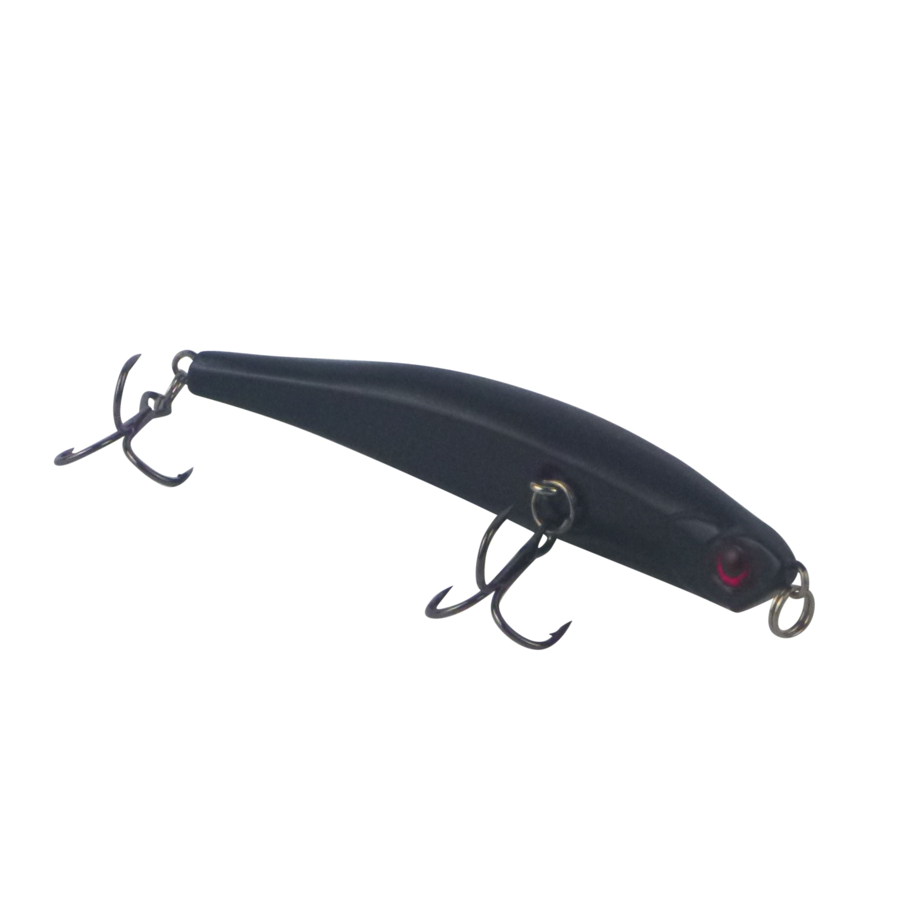 V658-93MC000180241-202507311411-00 Toppu Mizzu Sidewinder Bent Minnow, 95mm, Carbon - Image 1