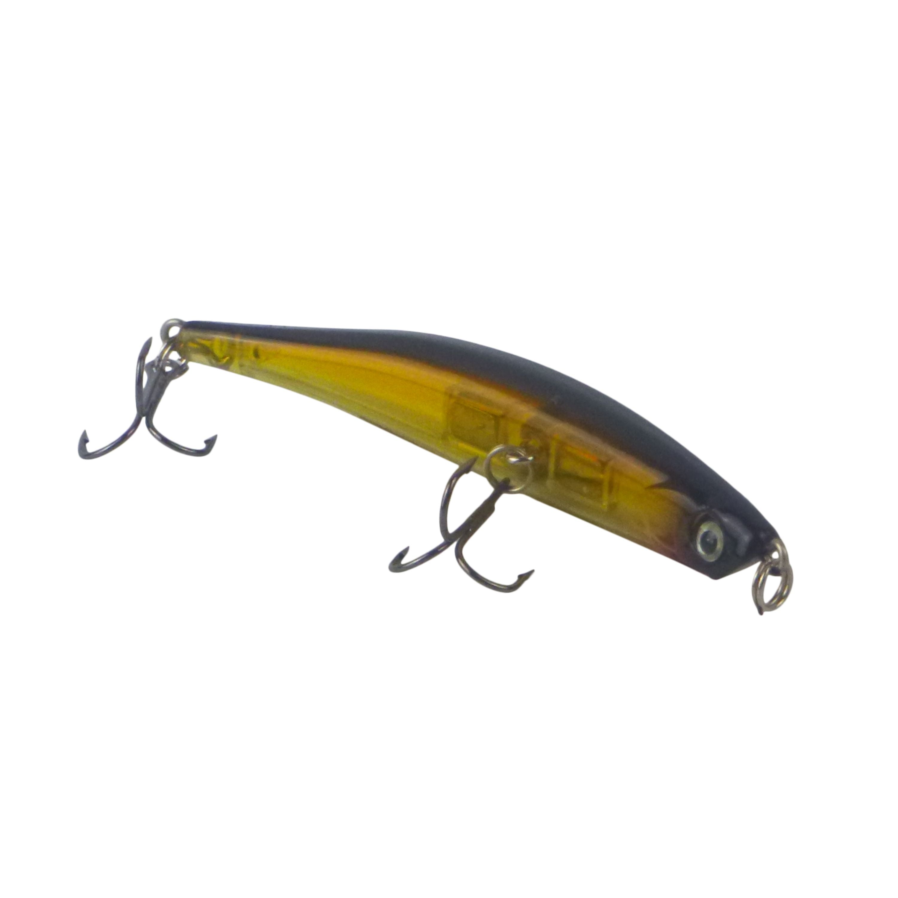 V658-93MC000180247-202507311415-00 Toppu Mizzu Sidewinder Bent Minnow, 95mm, Opaque Gold - Image 1
