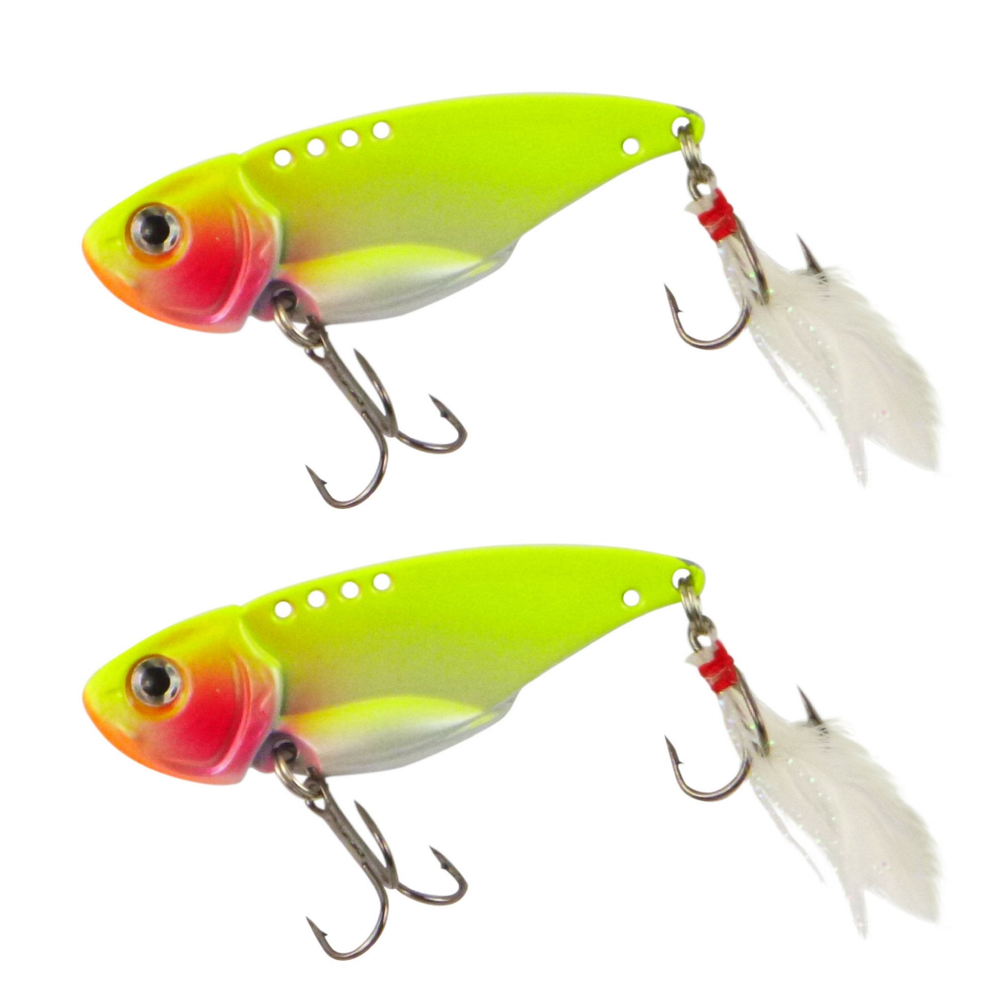 V658-93MC000250015-202507311052-00 Finesse Feather Blade, Chartreuse, 55mm, 2 Pack - Image 1