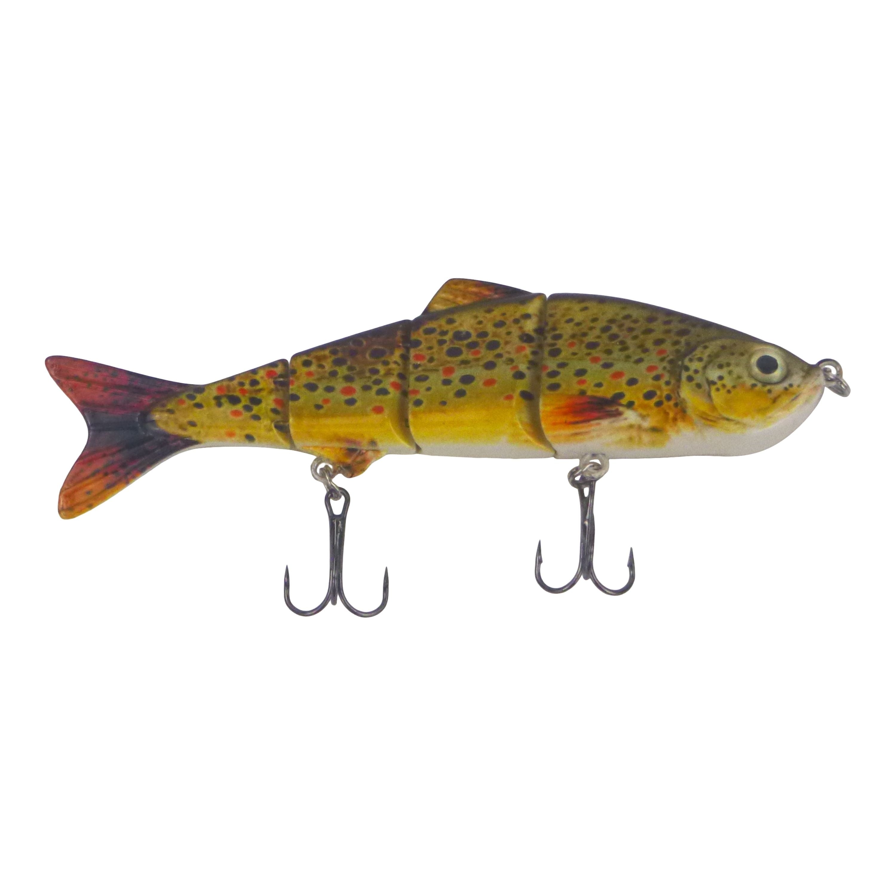 V658-93MC000326101-202507311136-00 Finesse Naturals 4 Segment Swimbait, 110mm, Brown Trout - Image 1
