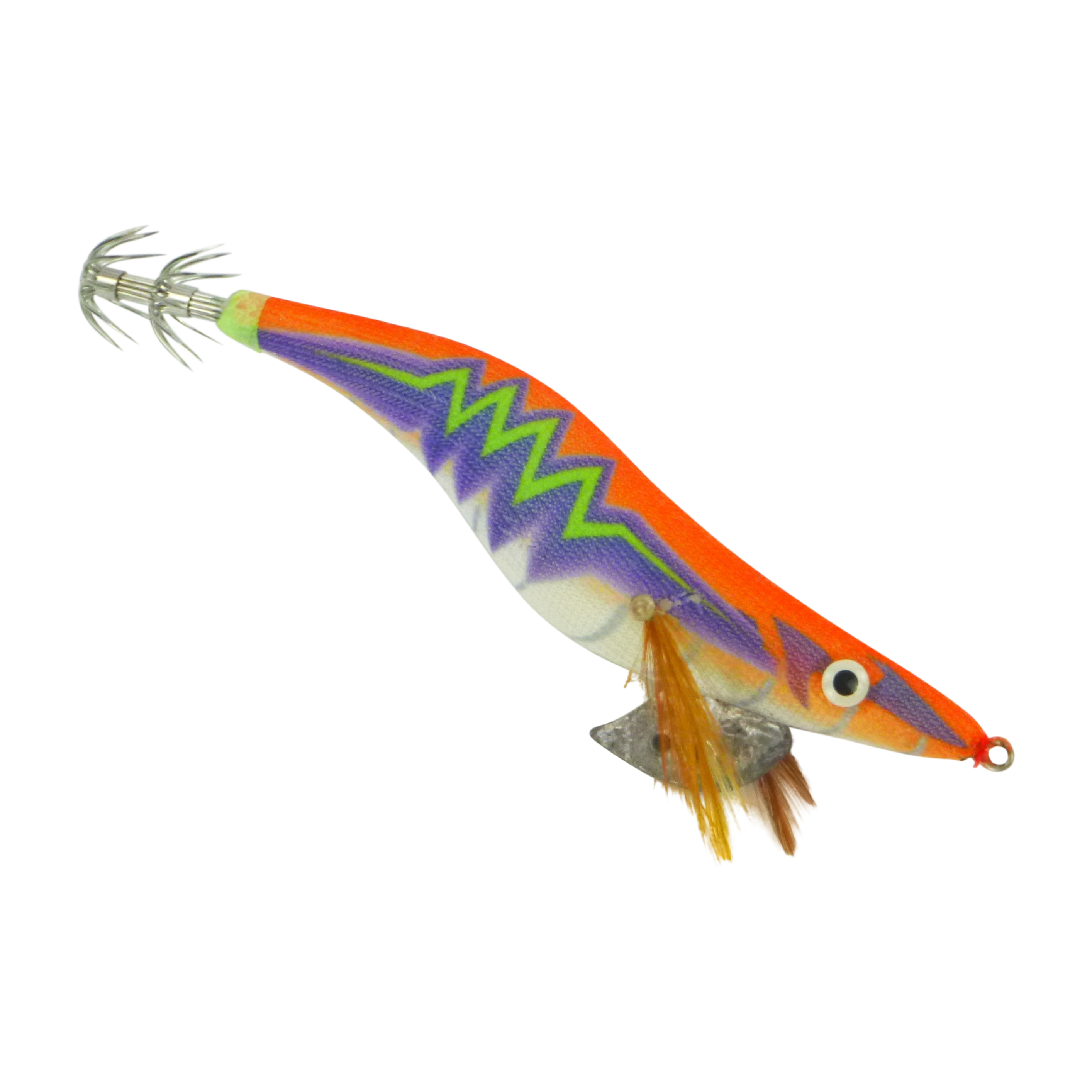 V658-93MC000390110-202507311154-00 Finesse Rumoika Squid Jig, Orange Glow, size 3.5, 2 pack - Image 1