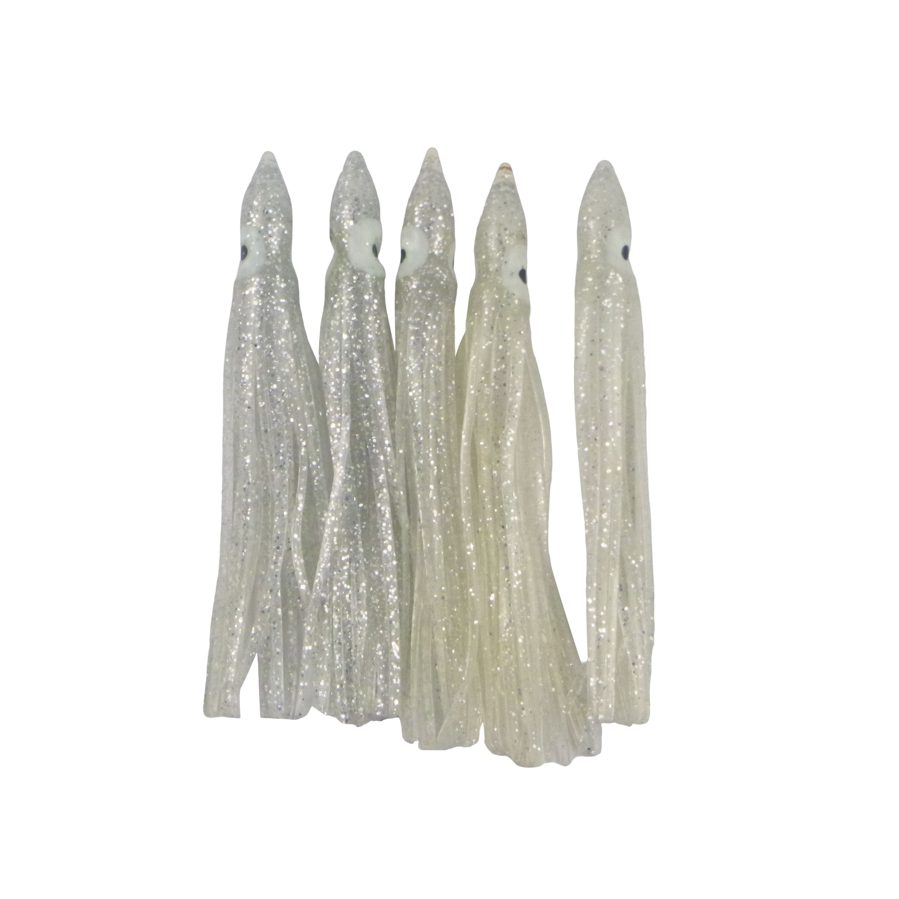 V658-93MC000437006-202507311252-00 Swimerz Octopus Skirts 100mm Silver Glitter, 5 pack - Image 1