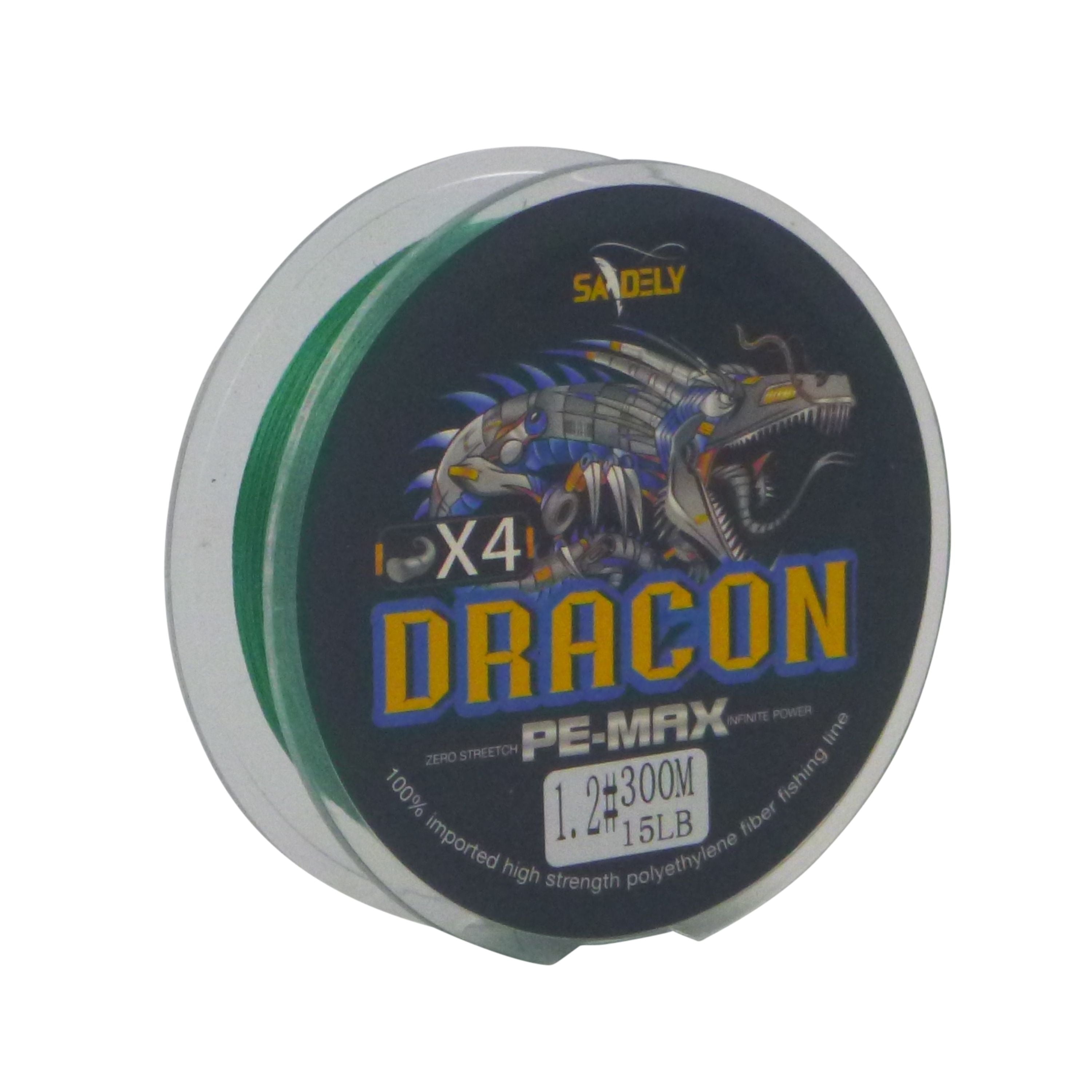 V658-93MC000630301-202507311236-00 Samdely Dracon X4 Braid, Dark Green, #0.3, 4lb, 300Mtr - Image 1