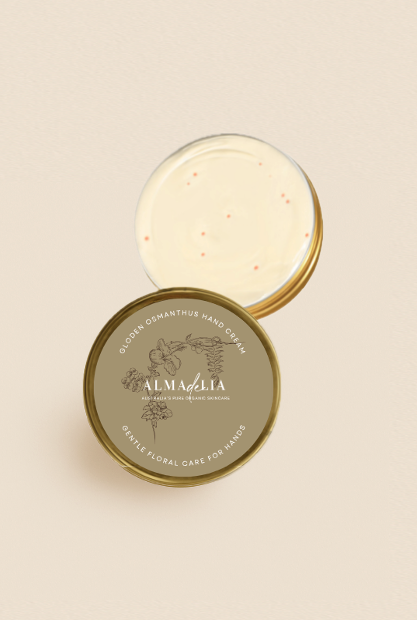 V668-GOLDENOSMANTHUSHANDCREAM-202508221010-00 ALMAdeLIA Hand Cream Collection - Image 1
