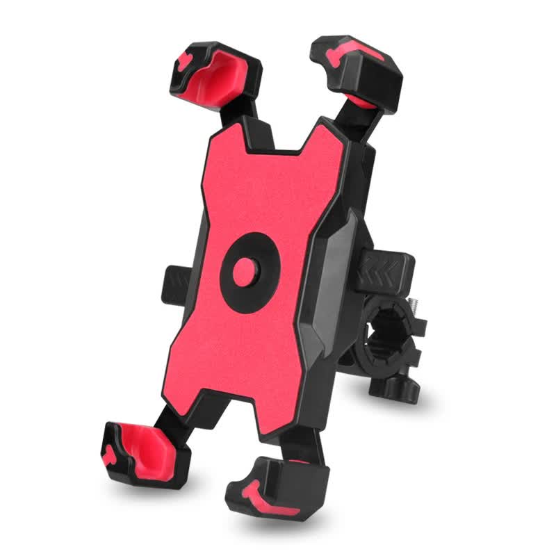 V888-ELOSUNG32980-202507180936-00 Red and Black Secure Grip Bike Phone Mount - Adjustable 360 Rotation Bicycle Handlebar Holder, Universal Cradle for MTB & Road Cycling - Image 1