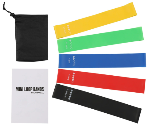 V888-ELOSUNG33735-202507250941-00 Multicolor 10 Pieces of 2 Sets Premium Resistance Loop Bands - Fitness Exercise Bands for Legs, Glutes, and Strength Training with Carry Bag - Image 1