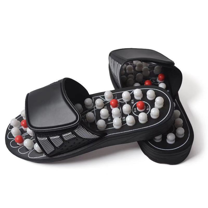 V888-ELOSUNG33806-202508280521-00 44-45 Therapeutic Reflexology Massage Slippers - Acupressure Foot Massager Sandals with Rotating Nodes for Pain Relief - Image 1