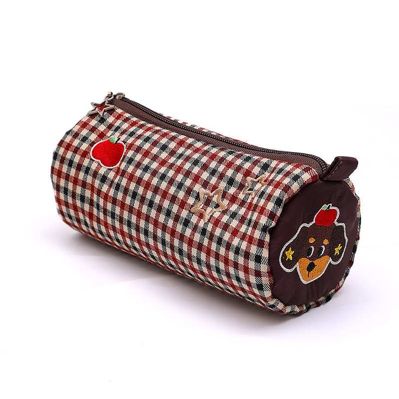 V888-ELOSUNG33857-202509041425-00 Coffee Vibrant Color Block Pencil Case - Large Capacity Stationery Organizer for School & Office - Image 1