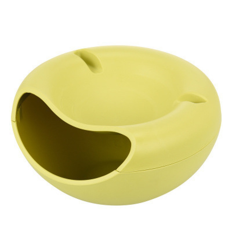 V888-ELOSUNG33981-202509240940-00 Green Creative Lazy Snack Bowl with Phone Holder - Dual-Layer Dish for Nuts & Seeds - Image 1