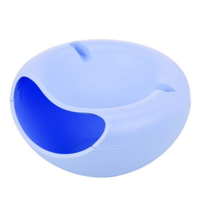 V888-ELOSUNG33984-202509240940-00 Blue Creative Lazy Snack Bowl with Phone Holder - Dual-Layer Dish for Nuts & Seeds - Image 1
