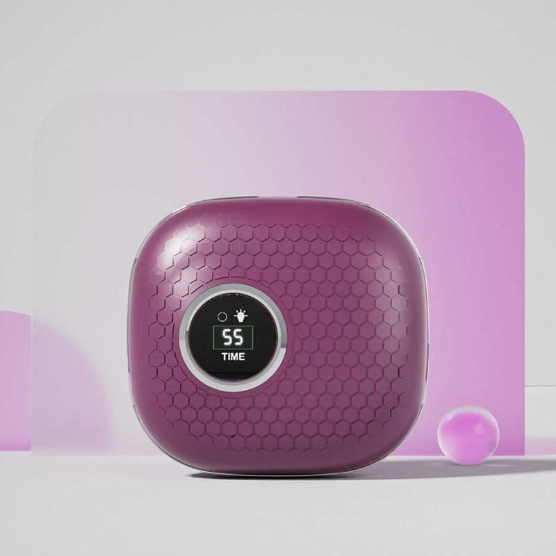 V888-ELOSUNG34425-202507151026-00 Purple Portable Ultrasonic Contact Lens Cleaner - Automatic Electric Cleaning Case with LED Makeup Mirror, USB Rechargeable for Travel & Home - Image 1