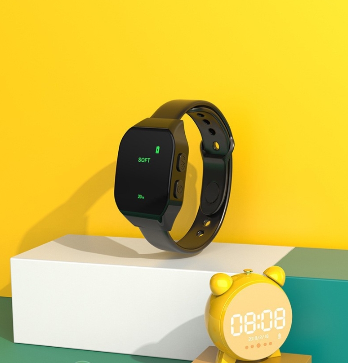 V888-ELOSUNG34460-202507160946-00 Black Smart Microcurrent Wristband Sleep Aid - Wearable Sleep Assistance Device - Image 1