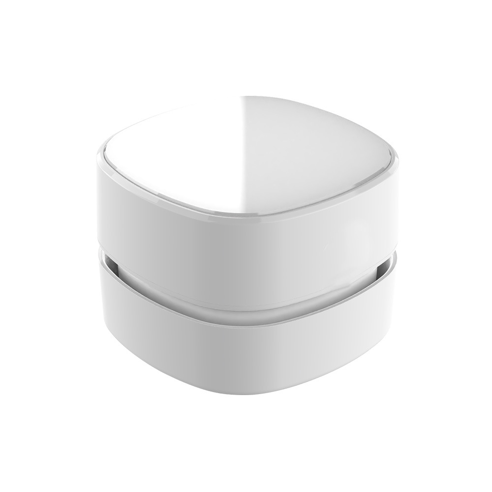 V888-ELOSUNG34523-202507221431-00 White Rechargeable Cordless Mini Desktop Vacuum - Portable Handheld Cleaner for Desk, Keyboard, Crumb & Dust - Image 1