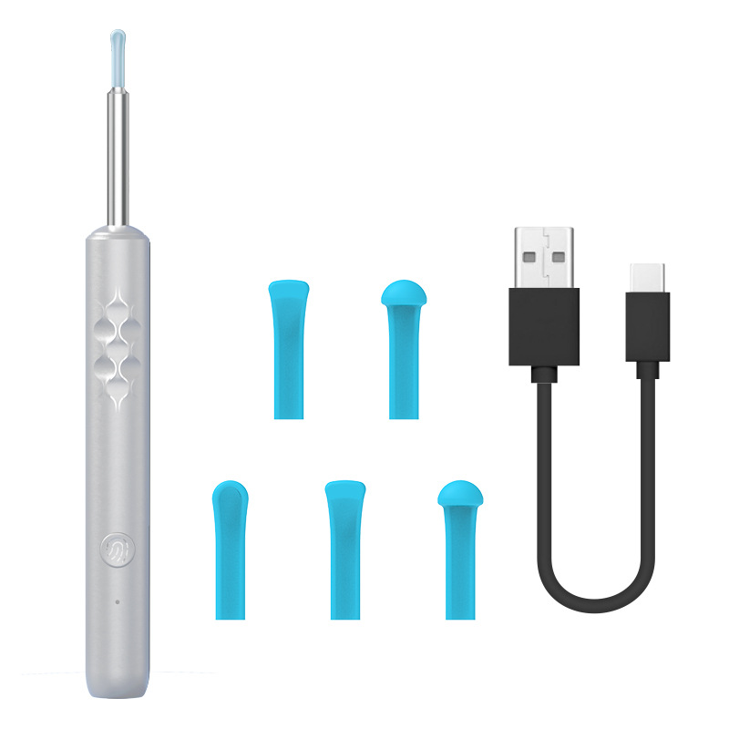 V888-ELOSUNG35634-202507090941-00 Smart Visual Ear Cleaner with HD WiFi Camera - Gentle Silicone Tips, USB-C Rechargeable Otoscope for Safe Ear Wax Removal(White low-level version) - Image 1