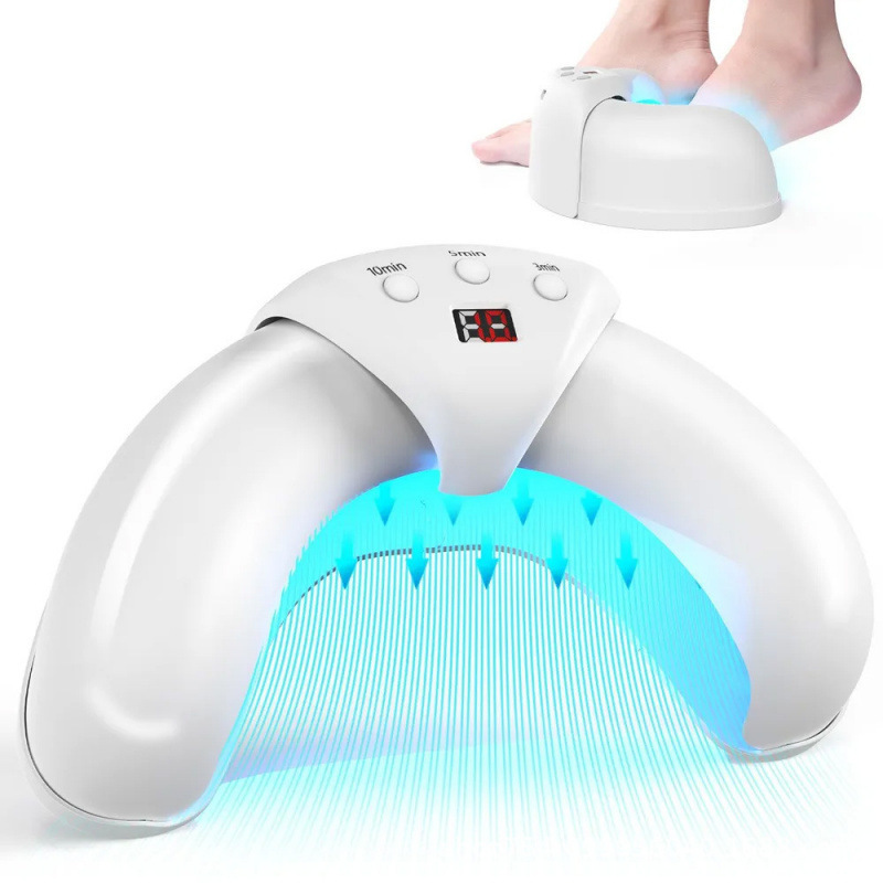 V888-ELOSUNG36052-202507250934-00 White Portable UV LED Nail Lamp - Open Arch Dryer for Gel Polish with Smart Sensor & 3 Timers - Image 1
