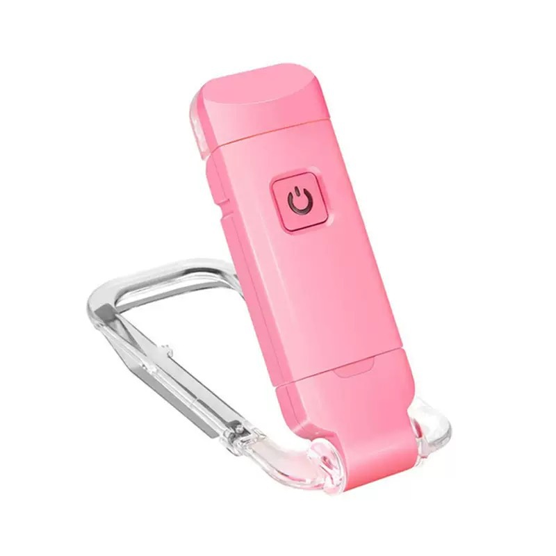 V888-ELOSUNG36165-202508061115-00 2 Pcs Pink USB Rechargeable Clip-on LED Book Light - 3 Color Modes & Dimmable Brightness for Eye-Caring Reading - Image 1