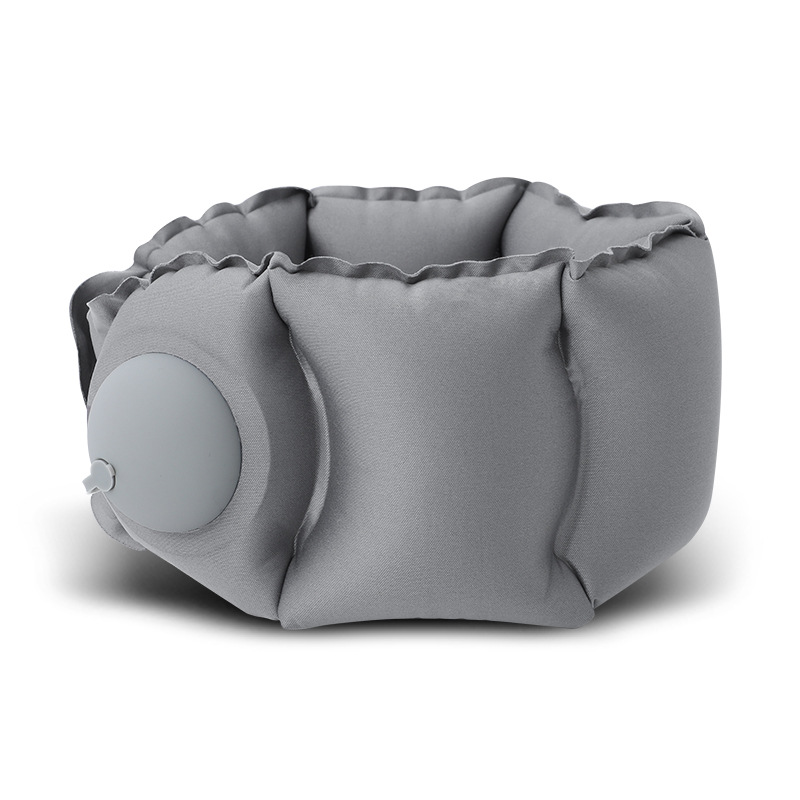 V888-ELOSUNG36250-202508131411-00 Dark Grey Press-Pump Inflatable Travel Pillow - Ultra-Lightweight Ergonomic 360° Neck Support - Image 1