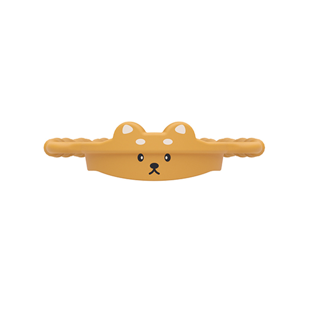 V888-ELOSUNG36352-202508300016-00 2 Pcs Yellow Dog Adorable Animal Silicone Cup Carrier - Portable Reusable Handle for Water Cup(cup not included) - Image 1