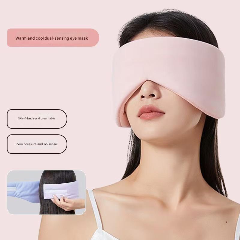 V888-ELOSUNG36422-202509081035-00 Pink Reversible All-Season Sleep Mask - Cooling & Warming with Sound Muffling Ear Covers Function - Image 1