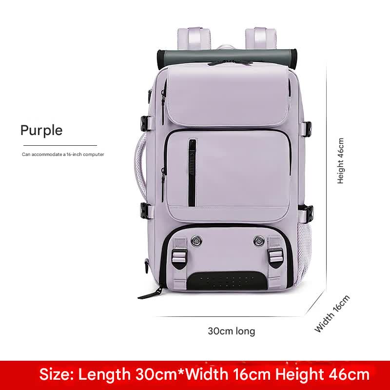 V888-ELOSUNG37088-202509231336-00 4-in-1 Convertible Travel Backpack & Briefcase - Large Capacity, 16" Laptop Compartment, USB Port(Purple) - Image 1