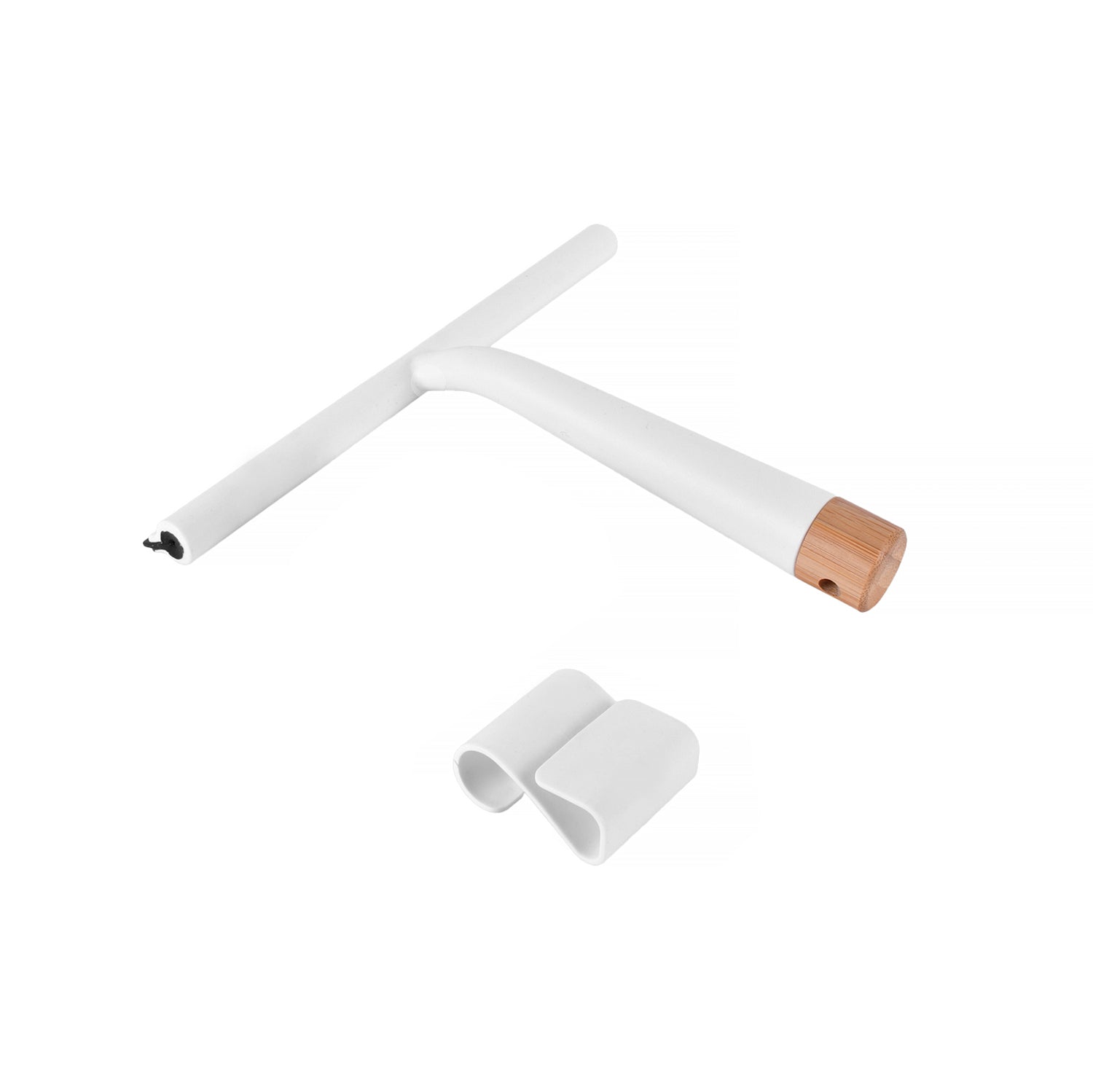 V915-HO0316-202509250846-00 Bamboo Base Shower Squeegee with Holder - Image 1