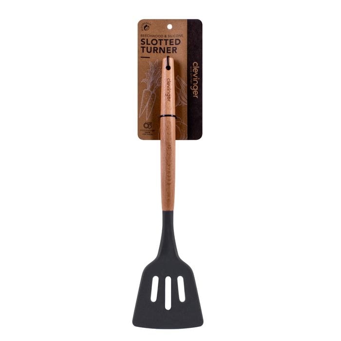 V915-KU0252-202509250854-00 Beechwood & silicone slotted turner charcoal - Image 1