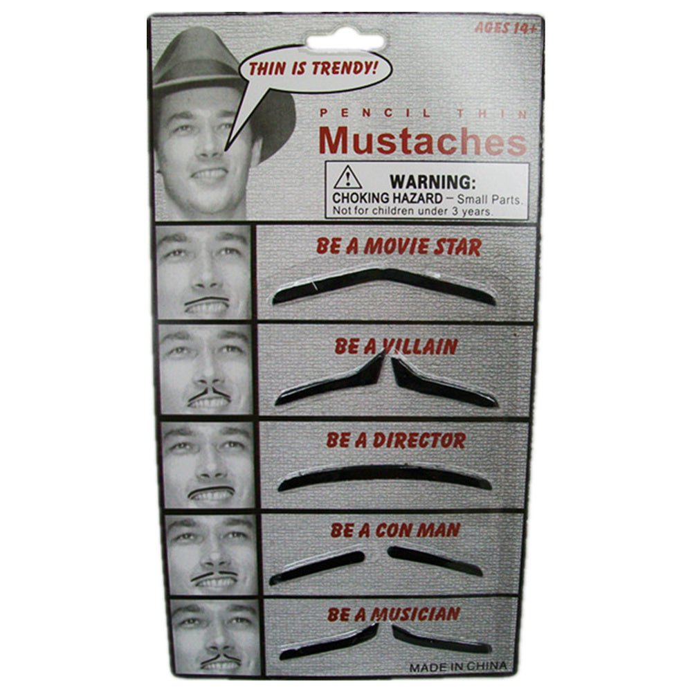 V922-AWD-A1334-MUSTHI-202508251152-00 5 Assorted pencil thin mustache on card - Image 1