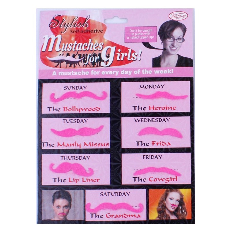 V922-AWD-A1521-MUSPIN-202508251152-00 Pink Party Mustaches total 7 PCs - Image 1