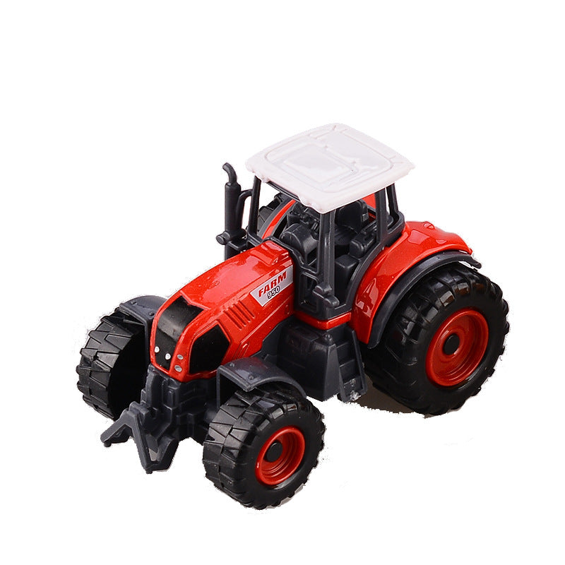 V922-AWD-D0531-TRA068-202508251215-00 3x DIECAST METAL FARM TRACTORS RED YELLOW GREEN - Image 1