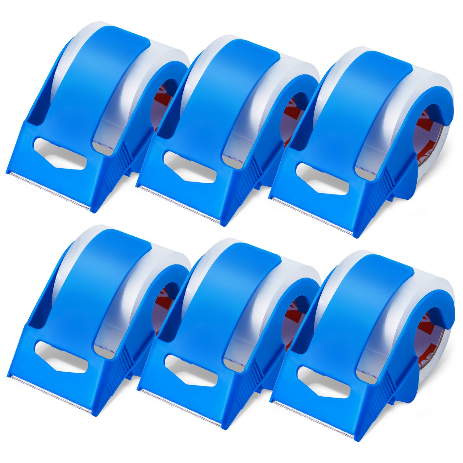 V952-15YCXFXJD6GZT3JQ3V0-202507141327-00 VEVOR Packing Tape 6 Rolls 25 Yards Clear Shipping Tape with Dispenser 2.7 Mil - Image 1