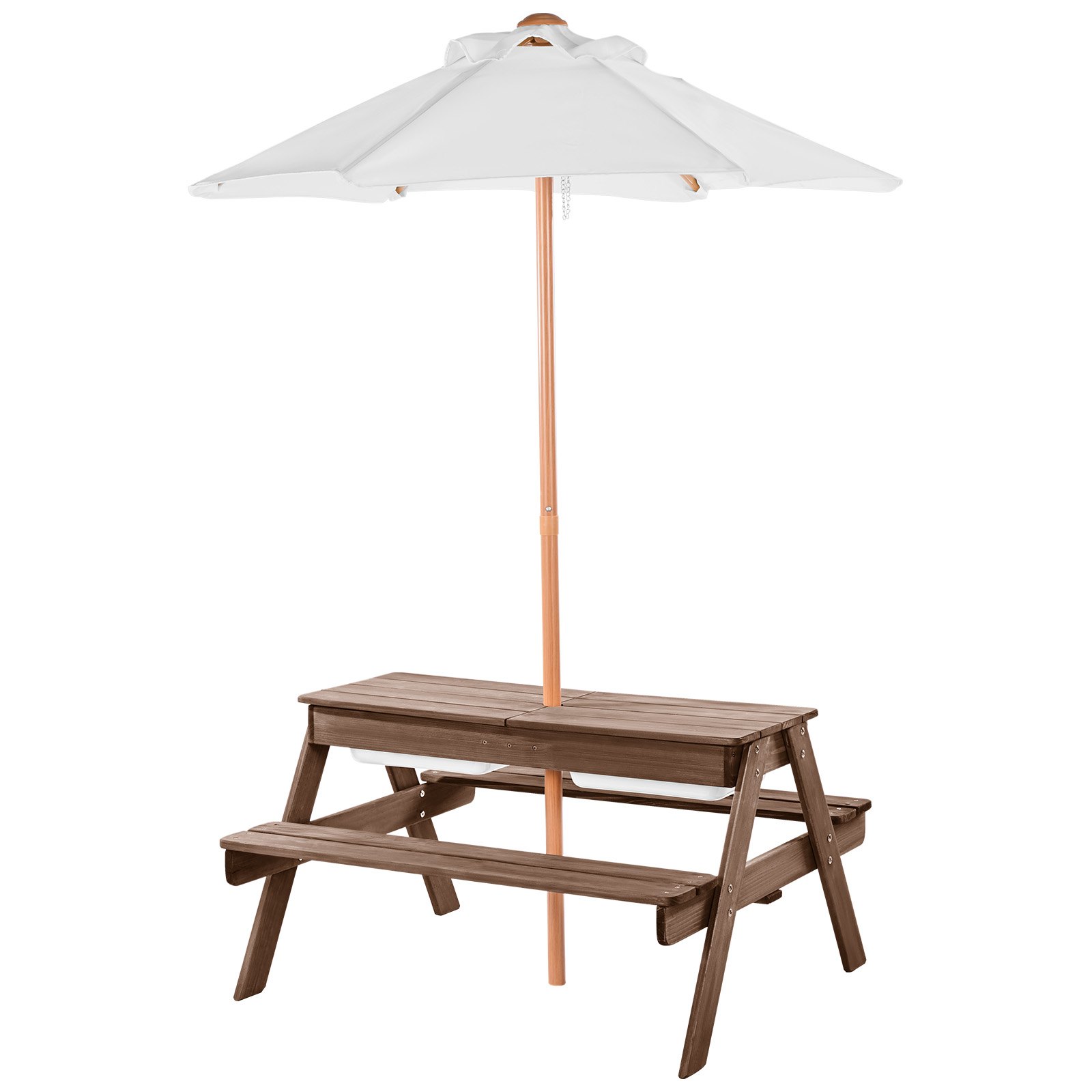 V952-2DFZ29FTKZDMPDRJRV0-202508011845-00 VEVOR Picnic Table Wooden Tables and Bench Set Umbrella Garden Indoor Outdoor - Image 1