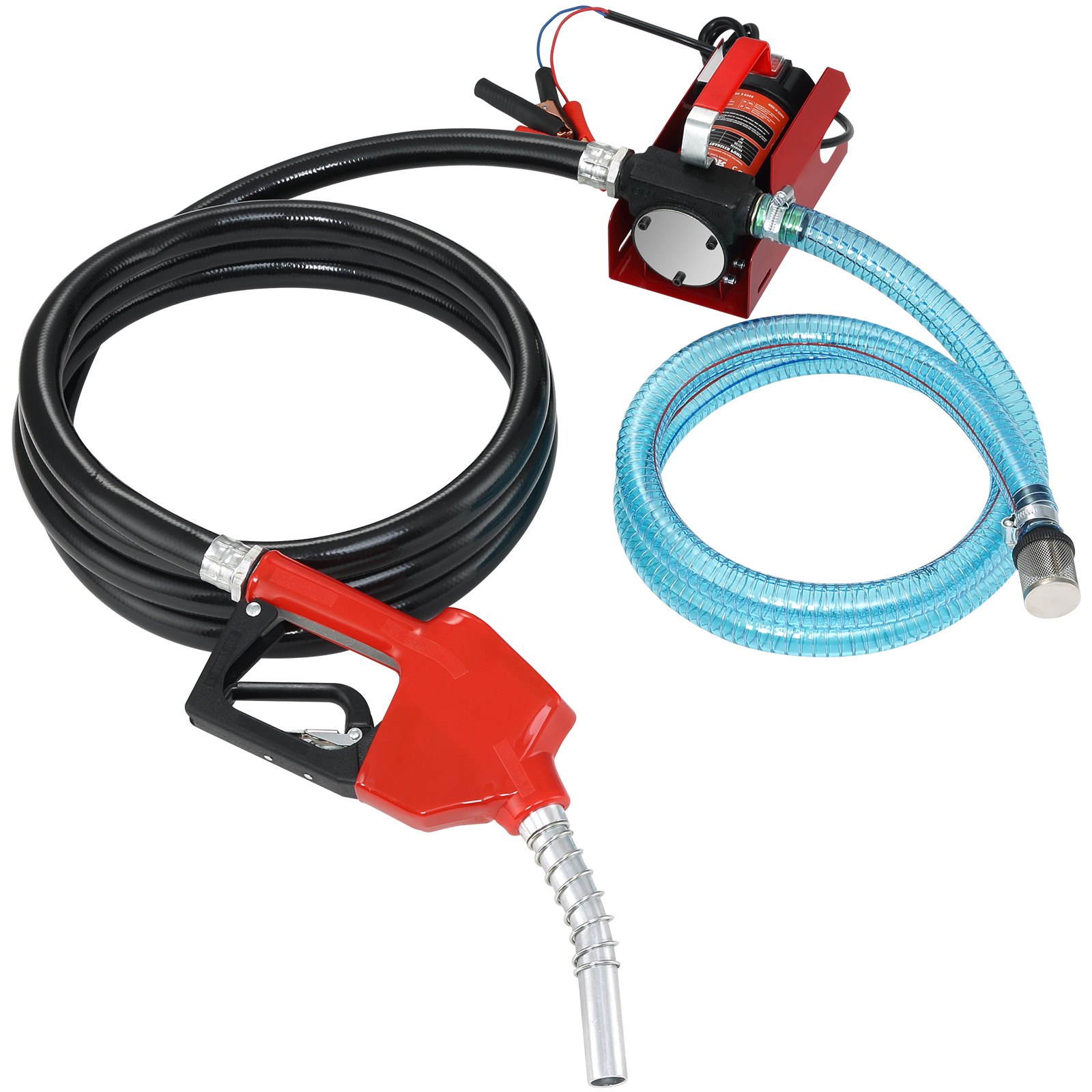 V952-C155W40LPM12VBIFFV9-202507141518-00 VEVOR Fuel Transfer Pump, 12V DC, 10 GPM, 8 m Lift, Portable Electric Diesel Transfer Extractor Pump Kit with Automatic Shut-off Nozzle, Delivery & Suction Hose for Diesel, Kerosene, Transformer Oil - Image 1