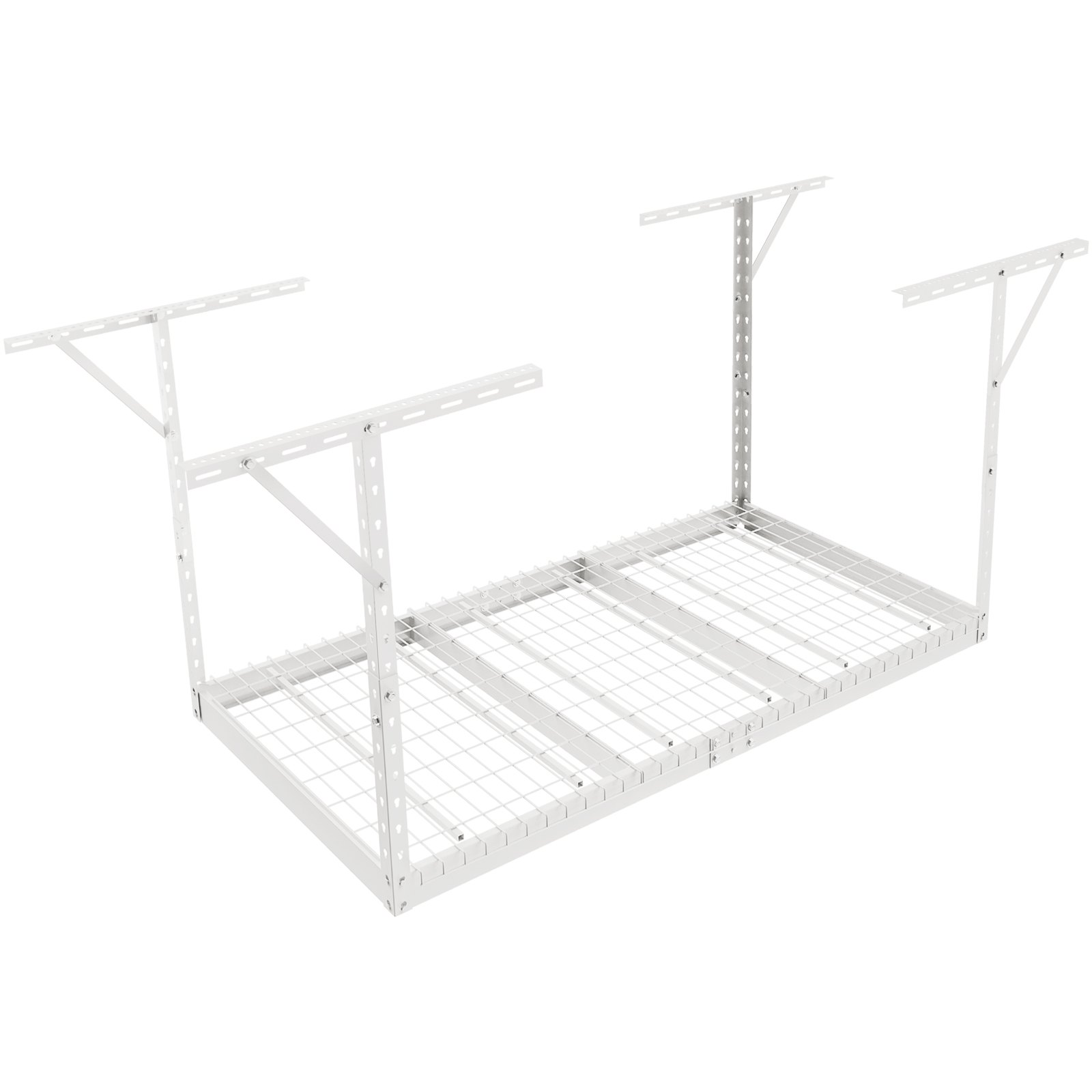 V952-CKTHBCWJZBS36XGFYV0-202507141606-00 VEVOR Overhead Adjustable Garage Storage Rack 36x72in Ceiling Rack 550lbs White - Image 1