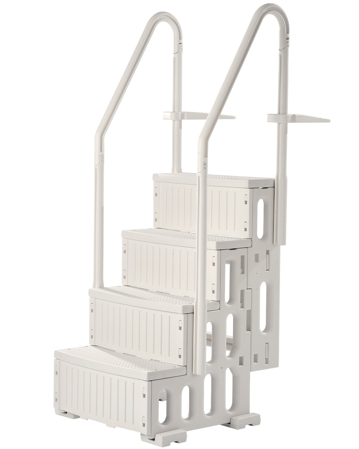 V952-DXYCTLTSFSSLMT8OVV0-202507141330-00 VEVOR 4-Step White Robust Pool Ladder of 2 Handrails for 1219.2-1371.6 mm Pools - Image 1