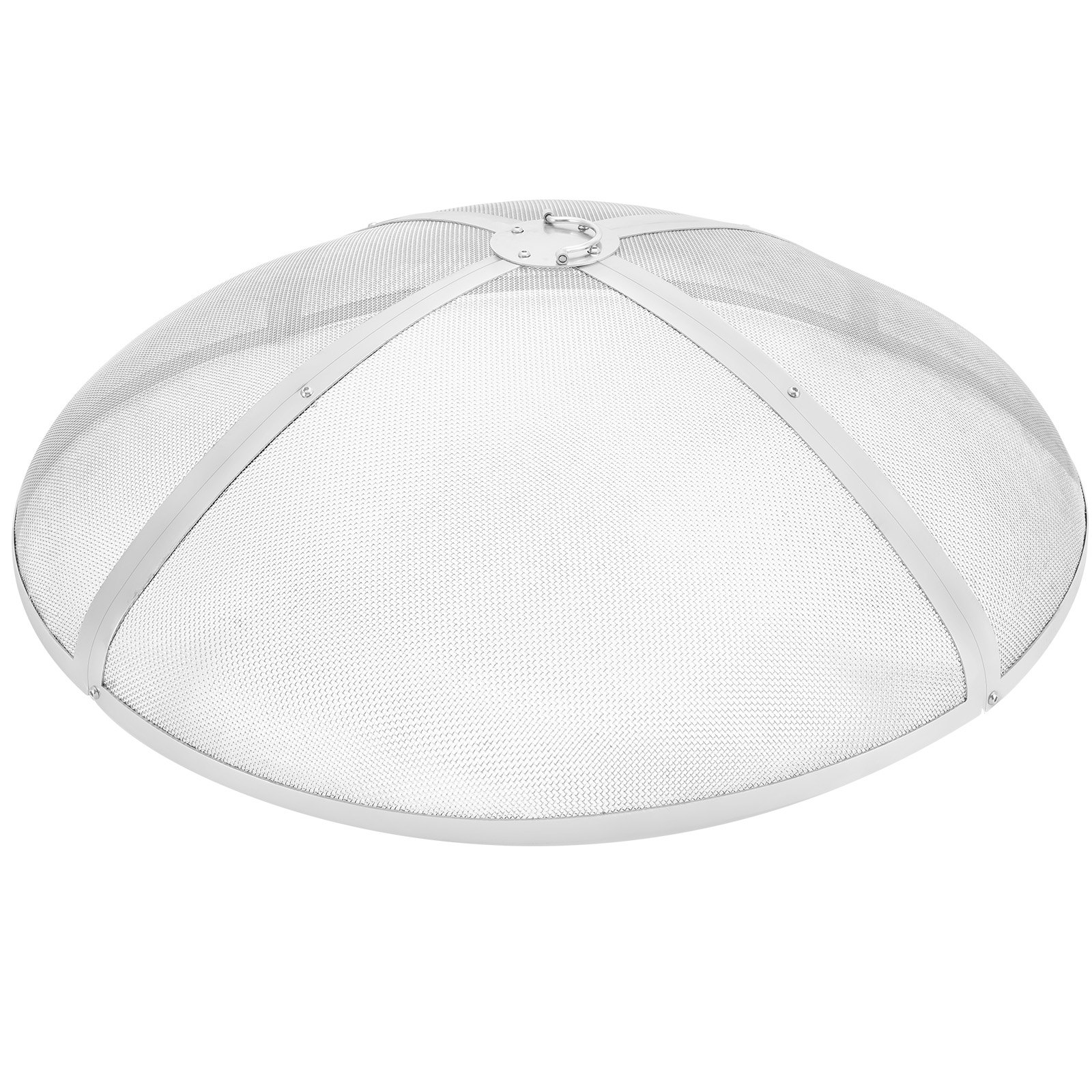 V952-HKWZ201BXGYX86QBAV0-202507141531-00 VEVOR Fire Pit Spark Screen Round 36", Reinforced Heavy Duty Steel Metal Cover, Outdoor Firepit Lid, Easy-Opening Top Screen Covers Round with Ring Handle for Outdoor Patio Fire Pits Backyard - Image 1