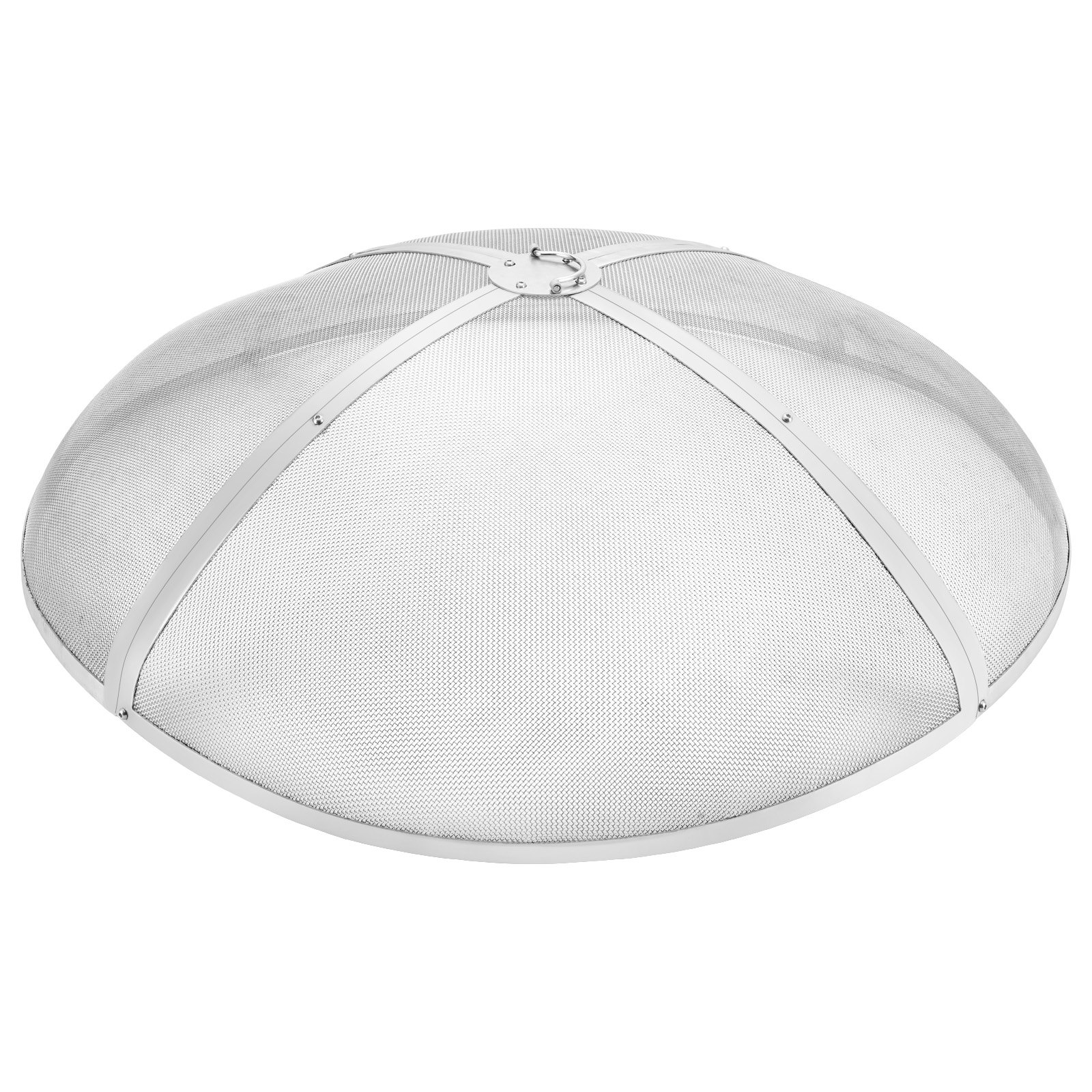 V952-HKWZ201BXGYXUJKVMV0-202507141527-00 VEVOR Fire Pit Spark Screen Round 40", Reinforced Heavy Duty Steel Metal Cover, Outdoor Firepit Lid, Easy-Opening Top Screen Covers Round with Ring Handle for Outdoor Patio Fire Pits Backyard - Image 1