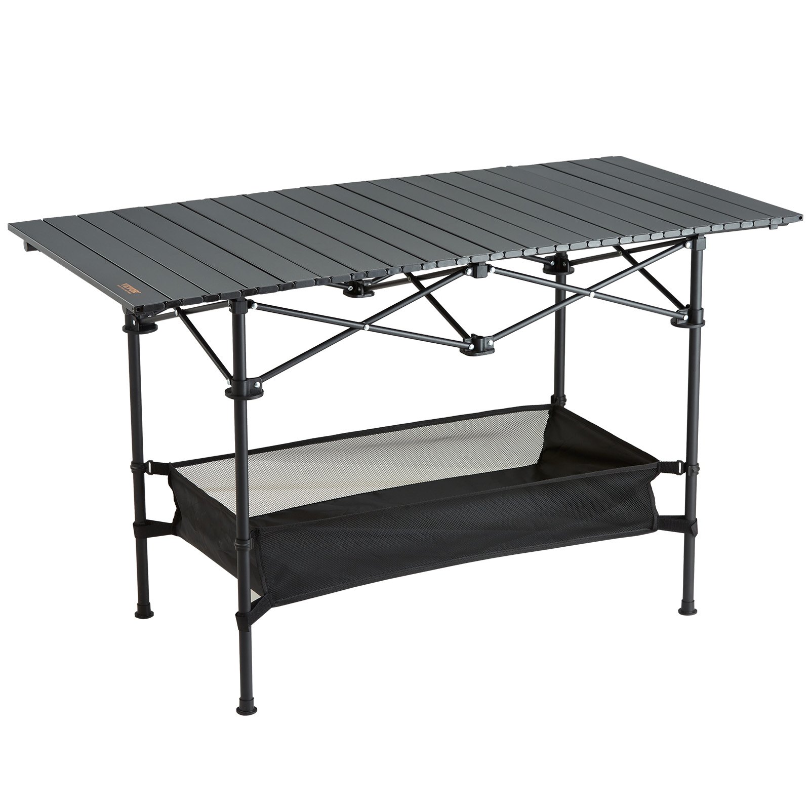 V952-HWZDCZL200LBS0UE8V0-202507141510-00 VEVOR Folding Camping Table, Outdoor Portable Side Tables, Lightweight Fold Up Table, Aluminum & Steel Ultra Compact Work Table with Large Storage and Carry Bag, For Beach, Picnic, Travel, 24x16 inch - Image 1