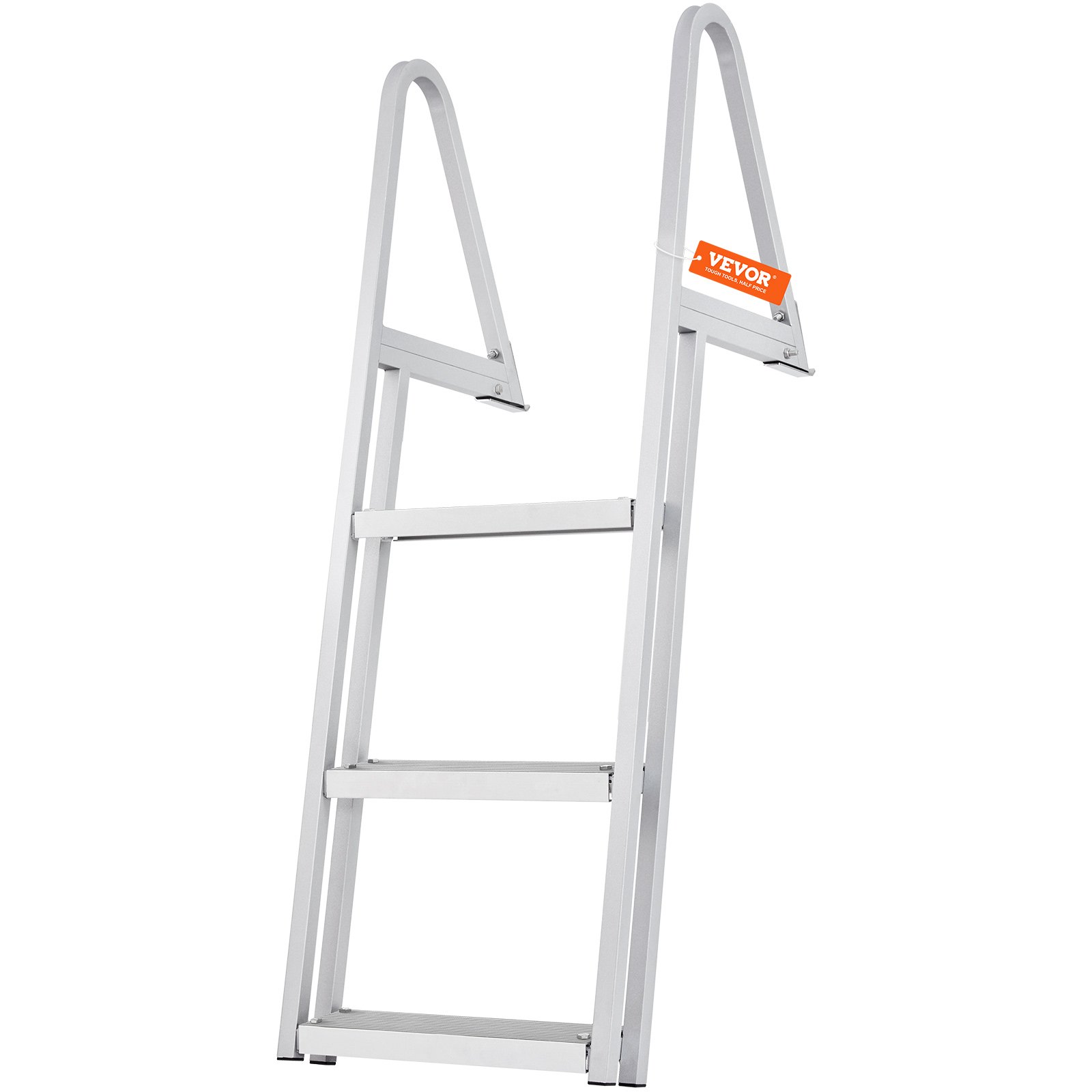 V952-MTXTCXSJFHXJDFX4BV0-202507141241-00 VEVOR Dock Ladder, Removable 3 Steps, 159 kg Load Capacity, Aluminum Alloy Pontoon Boat Ladder with 101.6 mm Wide Step & Nonslip Rubber Mat, Easy to Install for Ship/Lake/Pool/Marine Boarding - Image 1