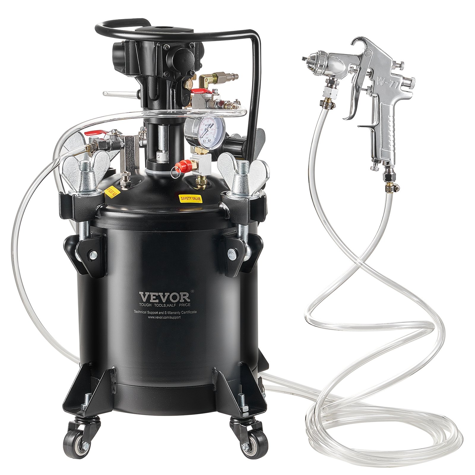 V952-PQYLGZDXAX103KN4VV0-202507141442-00 VEVOR Spray Paint Pressure Pot Tank 10 L/2.5 gal Fully Automatic Stirring 70 psi - Image 1