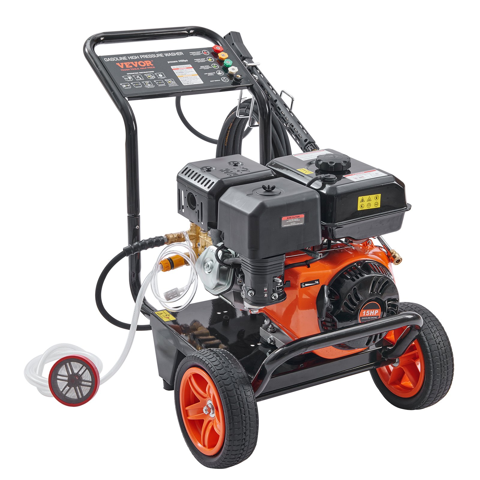 V952-R4400PSI40GPMBG47V0-202507141654-00 VEVOR Gas Pressure Washer Gas Powered Washer 4400 PSI 4.0 GPM 390cc 5 Nozzles - Image 1