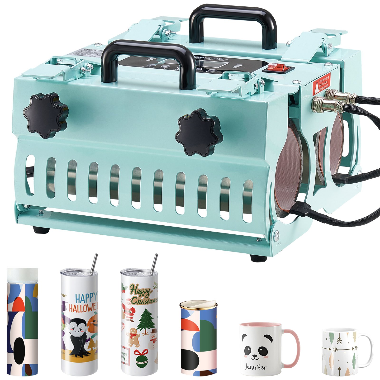 V952-SDKKBJSGWAJXGBFN0V3-202507141210-00 VEVOR Tumbler Heat Press Machine 2 Station Heaters 11-30oz Mug Press Sublimation - Image 1