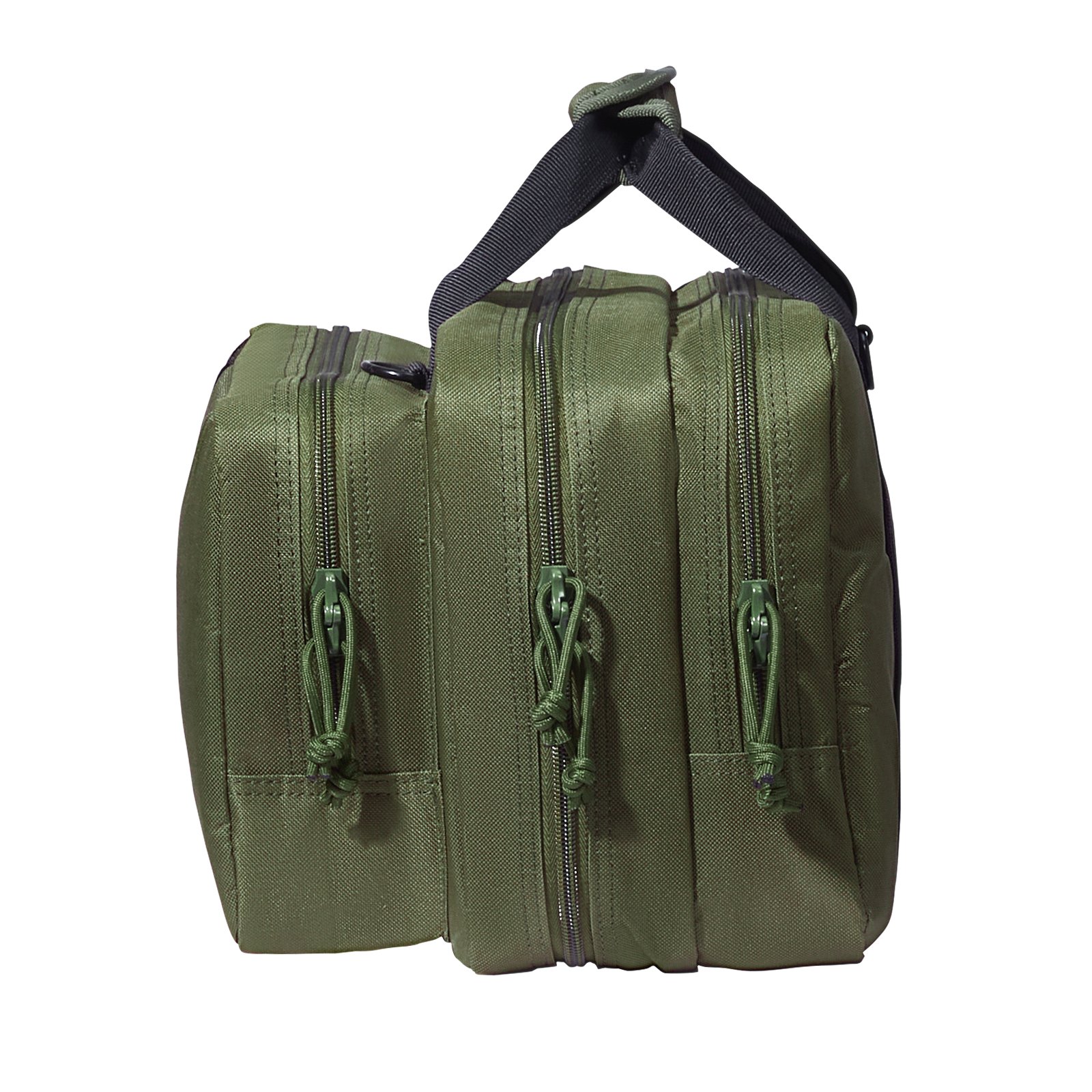 V952-SQBLS332023CK4MQXV0-202507141235-00 VEVOR Range Bag for 2 Pistols Tactical Gun Bag 2 Built-in Pistol Bags Green - Image 1