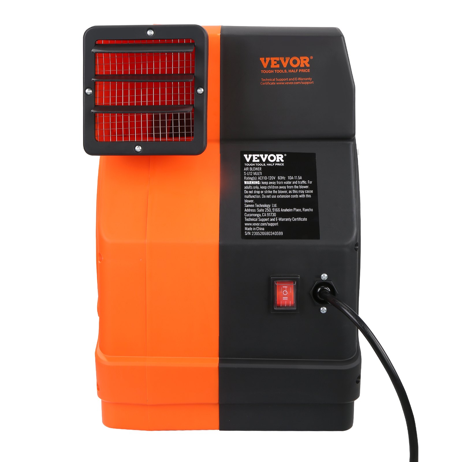 V952-SYQM1100W74M2G16HV3-202507141347-00 VEVOR Inflatable Blower, 1100W, 1.5 & 1.7 HP Bounce House Blower, Pump Commercial Air Blower for Inflatables, 3100 RPM Bouncy Castle Electric Fan for Bounce House, Waterslides, Tested to UL Standards - Image 1