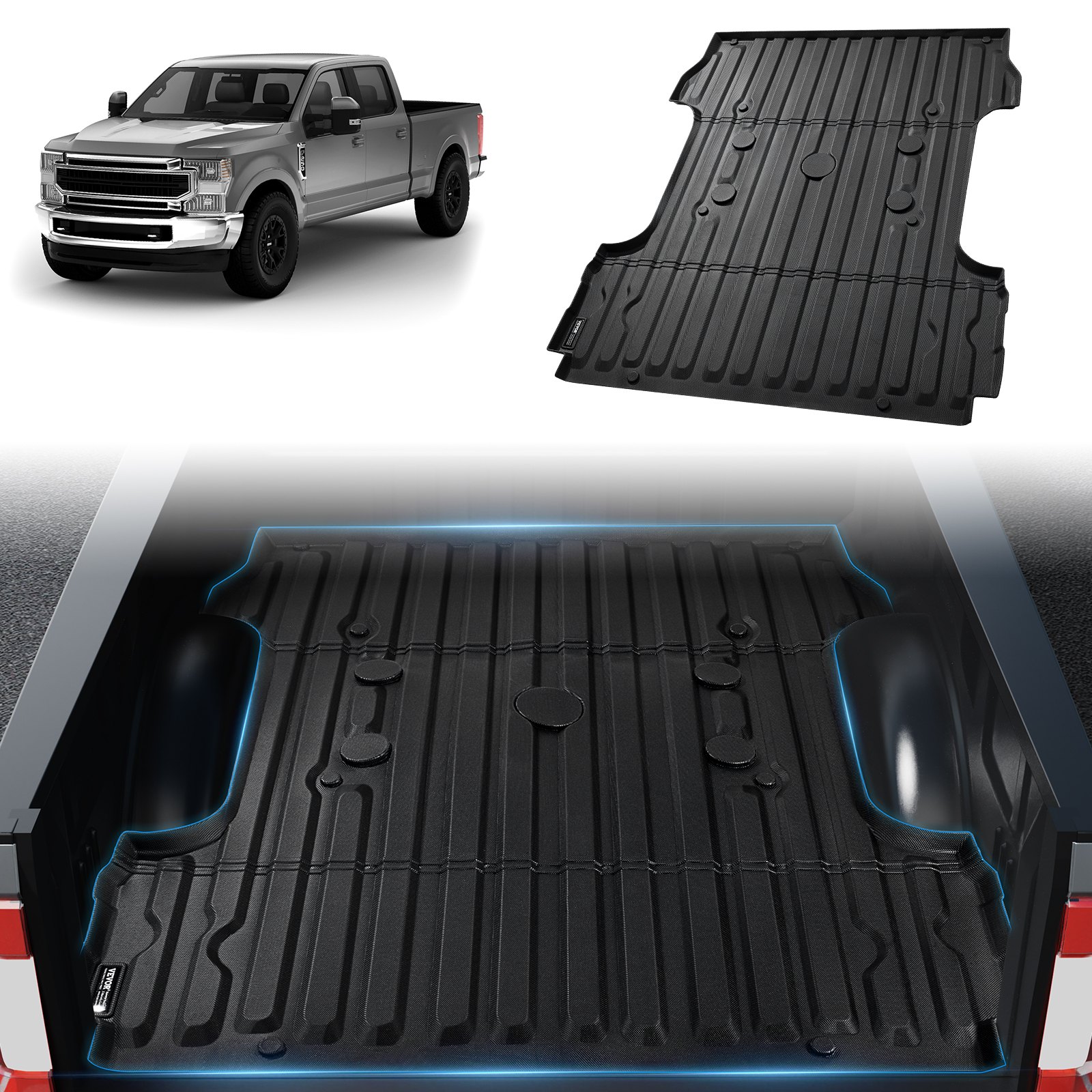 V952-TPEKCCCDTPEFE2RWLV0-202508011642-00 VEVOR Truck Bed Mat Fit 2017-2024 Ford F250/F350 TPE Truck Bed Liner Accessories - Image 1