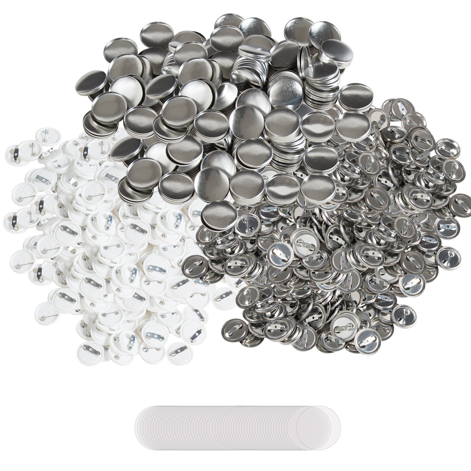 V952-XZGSLH25MM5005T97V0-202508020022-00 VEVOR 1" 25mm Button Badge Parts Supplies for Button Maker Machine 500 Sets - Image 1