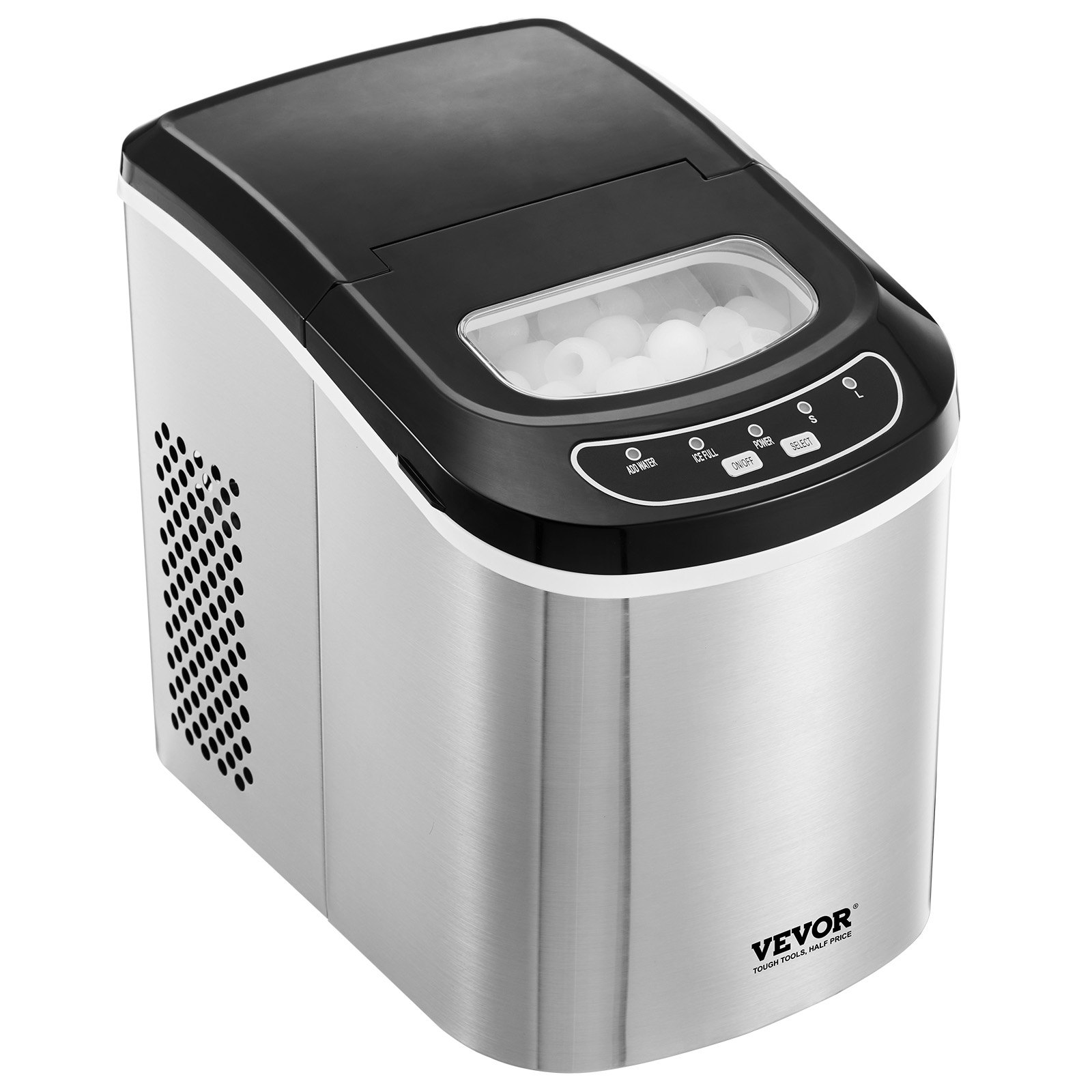 V952-ZDBTMSZBJTSBYTG9FV3-202507141354-00 VEVOR Portable Countertop Ice Maker 33Lbs/24H Self-Cleaning with Scoop Basket - Image 1