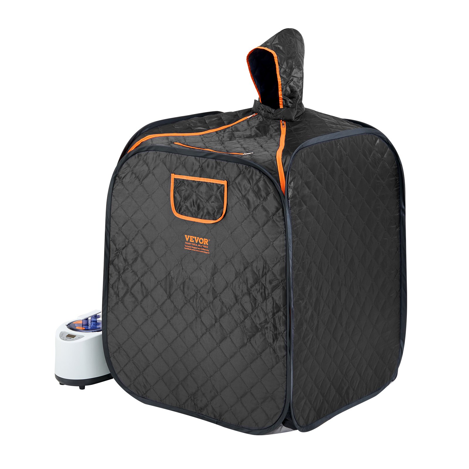 V952-ZQBXSSNBSS10KT48LV3-202507141240-00 VEVOR Portable Steam Sauna Tent 1000W Personal Spa Loss Weight Detox Therapy, 800x800x1000 mm - Image 1